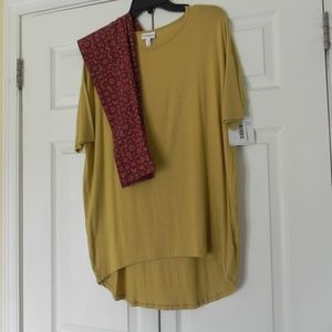 Lularoe Mustard Gold Irma XS & OS Leggings NWT